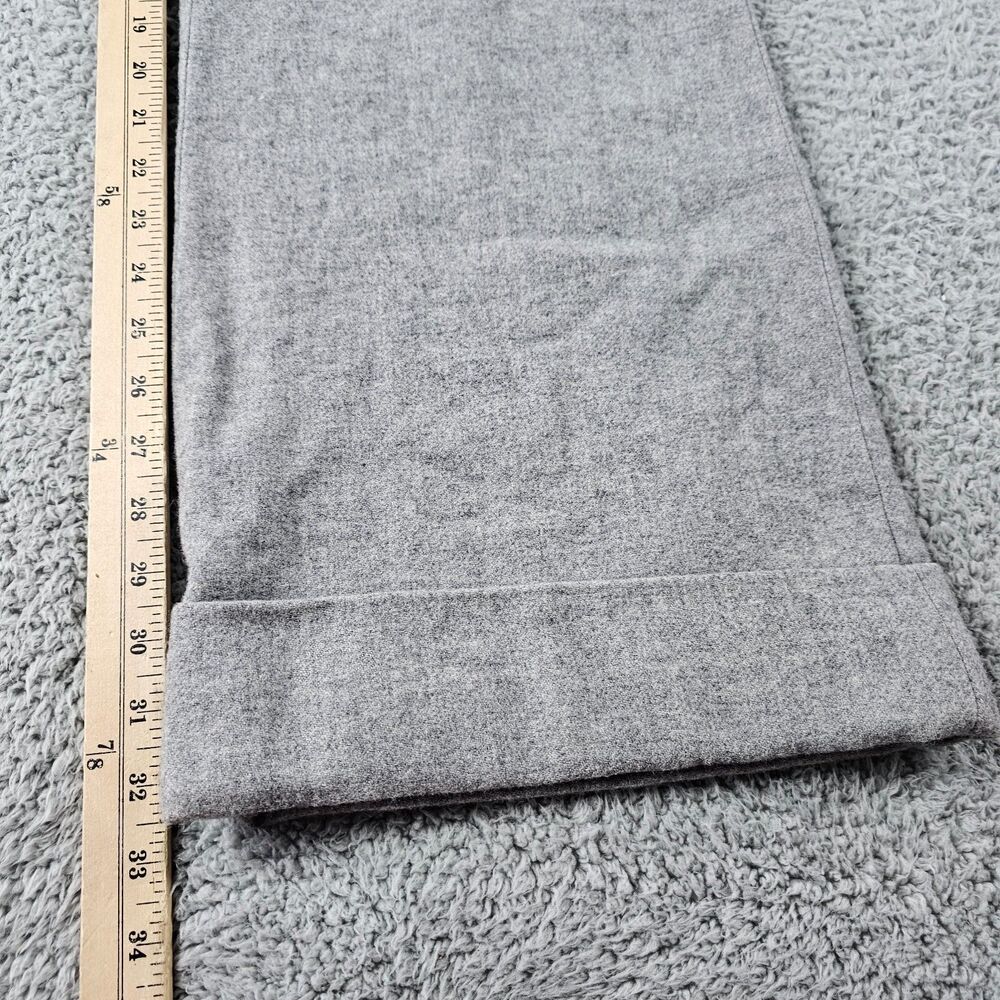 Gant Michael Bastian Pants Womans 36x32 Gray Wool Blend Flannel Wide Flare NEW - Picture 10 of 16